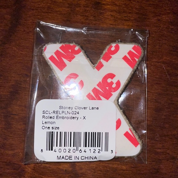 Stoney Clover Lane Rolled Letter Patch (X) - Picture 2 of 2